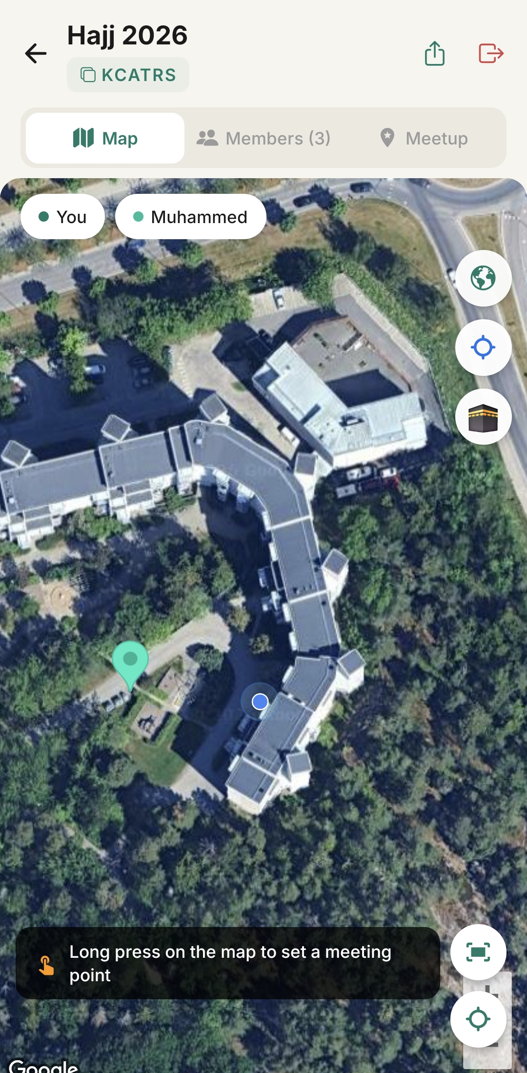 Live GPS map view